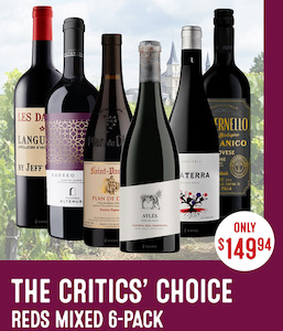 Wine and spirit merchandising: The Critics' Choice Reds Mixed 6-Pack