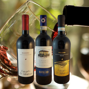 Wine and spirit merchandising: Italian Riserva Triple Pack