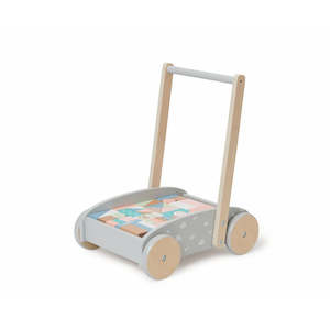 Baby wear: Bubble Wooden Baby Push Cart & Walker