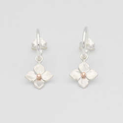 Jewellery manufacturing: Hydrangea Hoop Earrings/ 9ct Rose Gold and Silver