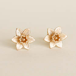 Daffodil Stud Earrings/ 14ct Gold Plated