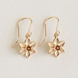 Jewellery manufacturing: Daffodil Earrings/ 14 Gold Plated