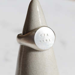 Round Signet Ring/ Custom Stamping