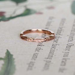 Leaf Ring/ 9ct Rose Gold