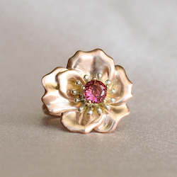 Jewellery manufacturing: Eva Rose Ring/ 9ct Gold, Pink Tourmaline