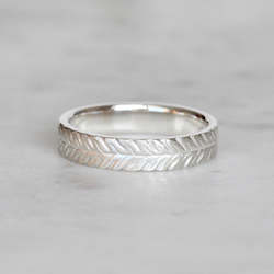 Wide Silver Fern Ring