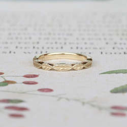 Jewellery manufacturing: Leaf Ring/ Yellow Gold