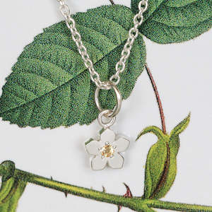 Birthstone Flower Necklace - November / Citrine