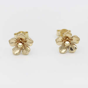 Forget Me Not Earrings/ 9ct Yellow Gold