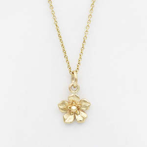 Forget Me Not Necklace/ 9ct Yellow Gold