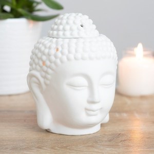 Jewellery: White Buddha Head Oil Burner