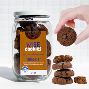 Bakery (with on-site baking): "Brookie" Double Chocolate Wise Cookie Gift Jar