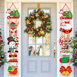 Home & Outdoors Christmas: Christmas Door Hanging Banner Outdoor Indoor Holiday Decoration Merry Christmas Sign