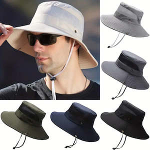 Fashion Accessories Hat Unisex: Wide Brim Bucket Hat UV Protection Summer Fisherman Hat Breathable Sun Hat