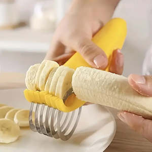 Home & Outdoors Kitchen Kitchen Tools: Stainless Steel Blade Banana Slicer