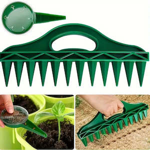 12 Holes Seed-in Soil Digger Planter Garden Seed Spacer With Adjustable Seed Dispenser