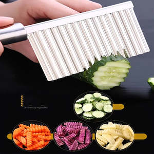 Home & Outdoors Kitchen Kitchen Tools: Crinkle Cutter Knife Stainless Steel Cutting Tool for Potato Carrot Chip Vegetable