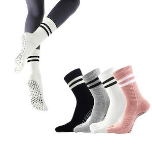 Latest: Non Slip Yoga Five Toe Grippy Trampoline Socks for Hospital Barre Sticky Gym Slipper Socks