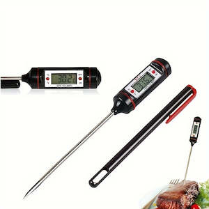 Digital Meat Thermometer LCD Food Thermometer Cooking Probe for Kitchen, Frying,…