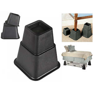 Promotion Monthly Sales: 8pcs Black Adjustable PPC Chair Bed Riser Set Furniture Leg Support