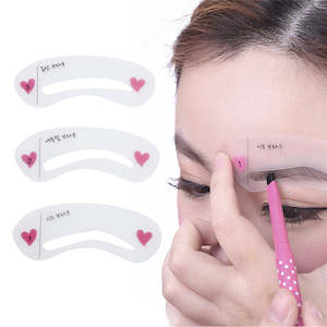 3PCs/Set Reusable Eyebrow Template Stencil Shaping DIY Tool