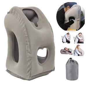 Inflatable Travel Pillow Air Cushion for Airplanes, Trains, Cars and Office Napping