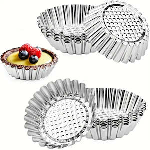 Home Improvements: Stainless Steel Flower-Shaped Egg Tart Molds ﻿