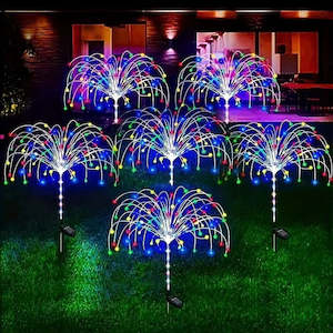 8-Mode Solar Powered LED Fireworks Fairy Lights