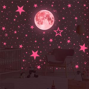 Home Decor: 435pcs/Set Luminous Wall Sticker Decal Moon Stars Room Bedroom Home Decoration