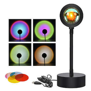 4 in 1 Sun Sunset Rainbow Projector Atmosphere Lamp LED Night Lights