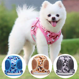 Pet Collars: Adjustable Camouflage Corduroy Mesh Warm Walking Dog Cat Harness Vest with Leash