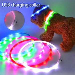 Led Usb Pet Dog Luminous Flashing Glow Glowing Night Collar