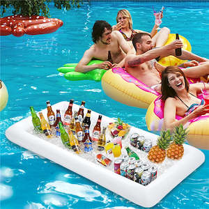 Inflatable Ice Serving Bar Pool Party Buffet Drink Cooler Ice Tray Containers