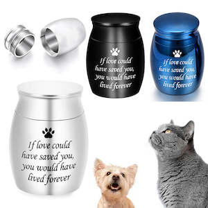 Ashes Keepsake Urn Small Urn for Dogs Aluminum Alloy Pet Cremation Memorial