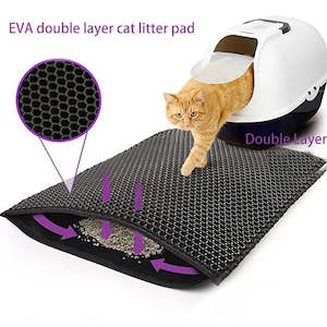 Honeycomb Double Layer Design Cat Litter Trapping Mat