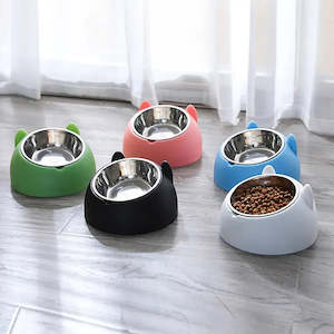 For Pets: Stainless Steel Cat Dish Pet Supplies Dog Bowls Pet Supplies Slanted Food Bowl