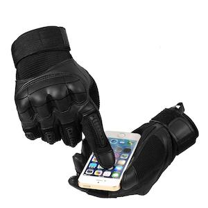 Touch Screen Hard Knuckle Tactical Gloves PU Leather Military Combat Airsoft Gloves