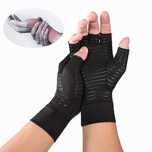 Genuin Copper-Infused Fingerless Compression Gloves for Women and Men