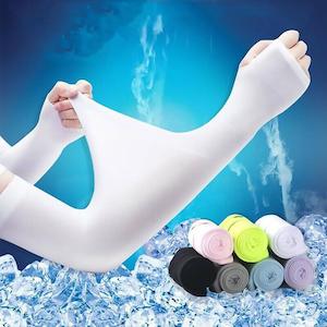 Hand Wrist Care: 2 Pairs Icy Cooling Arm Sleeves Unisex UV Protection