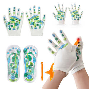 Personal Protective Supplies: Reflexology Tools Massage with Point Massager Tools Hand Spa Socks Golves