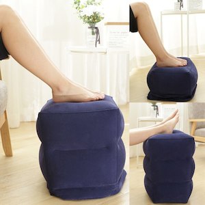 Inflatable Travel Foot Rest Air Pillow Cushion Office Home Leg Footrest Relax