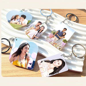 Custom Keychain with Picture Personalized Keychains Photo/Text Customized Gift