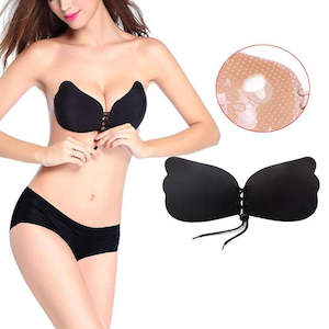 2 Packs Backless Invisible Adhesive Push Up Bra with Drawstring