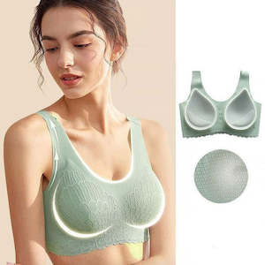 Push Up Seamless Lace Wireless Comfort Lift Bra Sports Vest Top