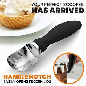 Ice Cream Scoop With Soft Grip Handle Spoon Kitchen Tool