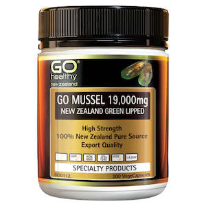 GO Healthy Go Mussel 19,000mg New Zealand Green Lipped 300 Capsules