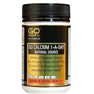 Go Healthy: GO Healthy Go Calcium 1-A-Day 120 Capsules