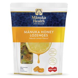 Manuka Health Manuka Honey Lozenges Lemon Pouch 58 Lozenges 250g