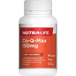 Nutra-Life Co Q Max 150mg with Fish Oil & Vitamin E 60 Capsules