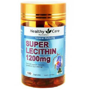 Brain Health: Healthy Care Super Lecithin 1200mg 100 Capsules